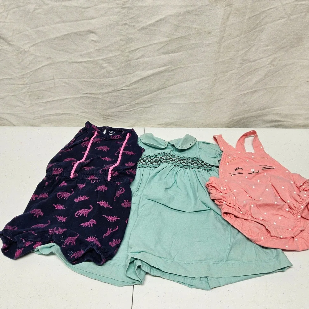 Baby Girl 9M Clothing Bundle - Carter's & Just One You - 3 Piece Lot